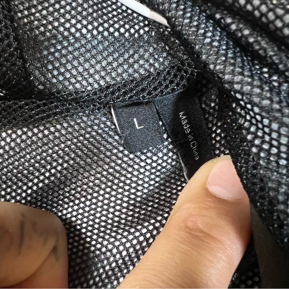 Theory Camo Hooded Tech Jacket Mens Large Green Windbreaker - Picture 4 of 5